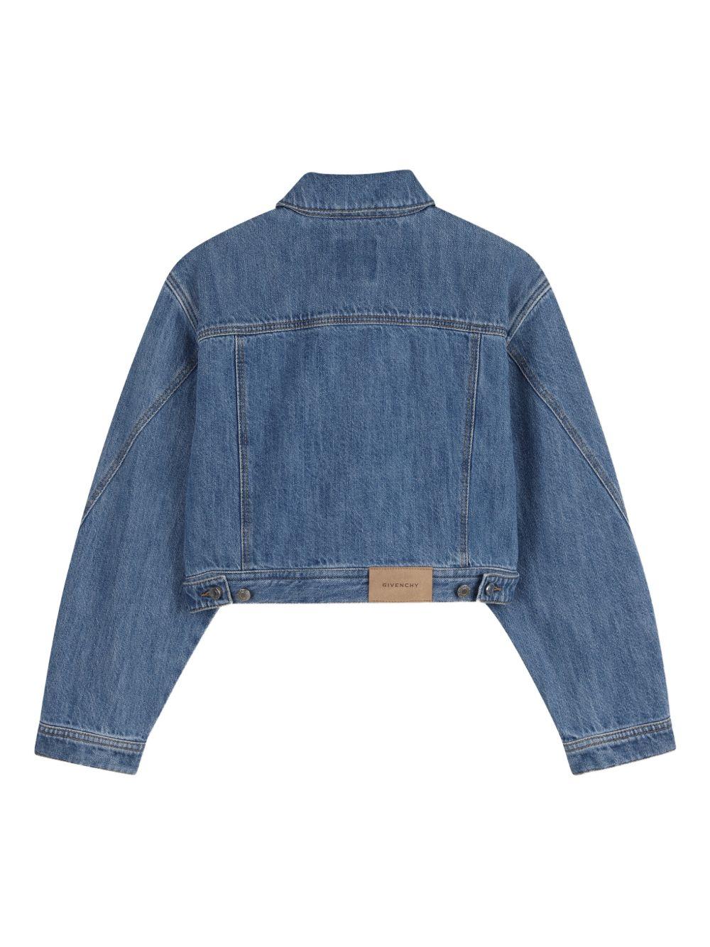 Giacca per bambina Givenchy Kids in denim con tasche sul petto H31140 Z10 GIVENCHY KIDS