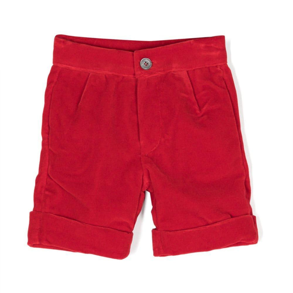 Shorts con ruches per neonato La Stupenderia rosso con orlo con risvolto CCBR53 V28 LA STUPENDERIA