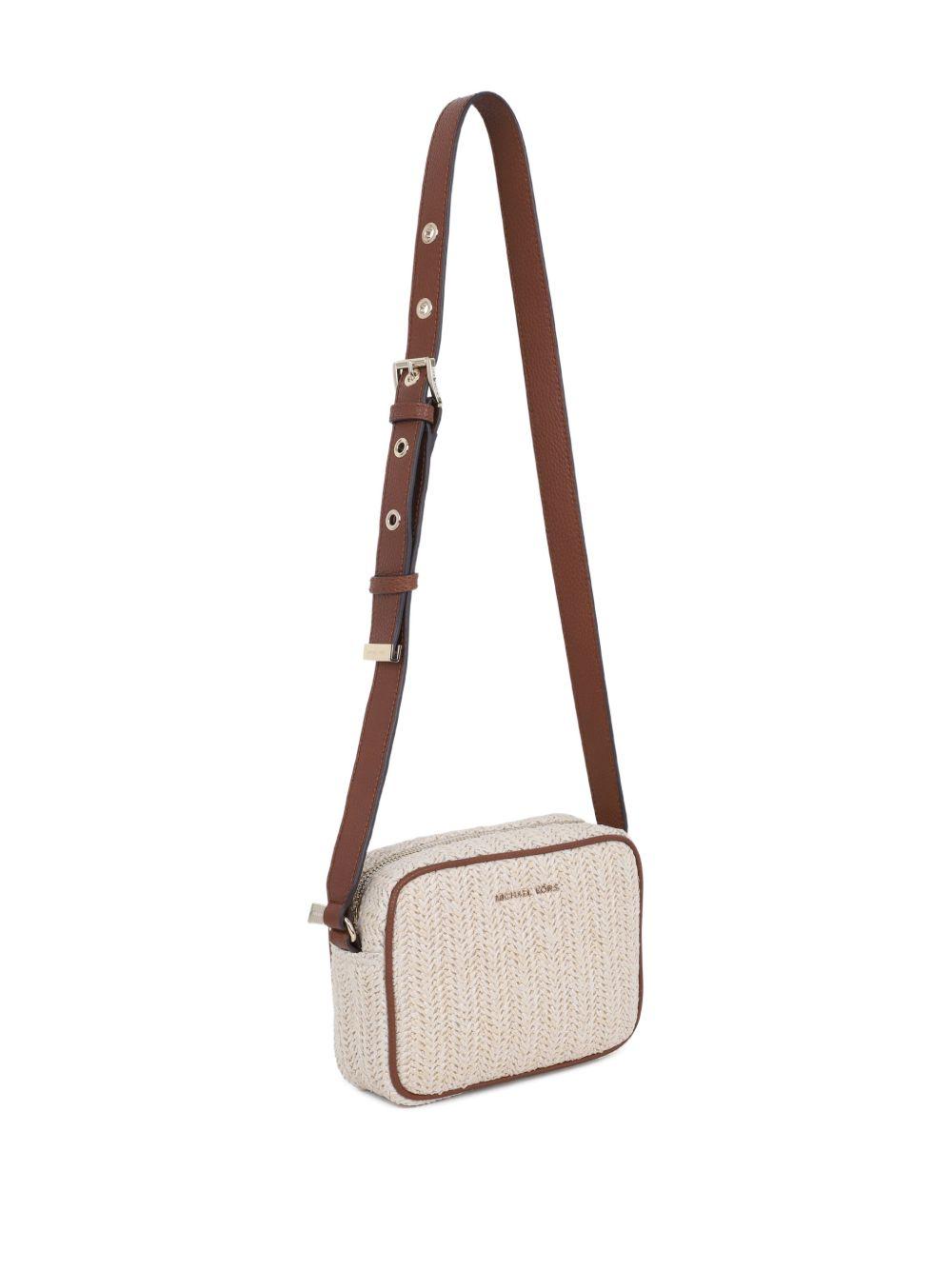 Borsa a spalla per bambina Michael Kors Kids beige con motivo intrecciato R30630 190 MICHAEL KORS KIDS