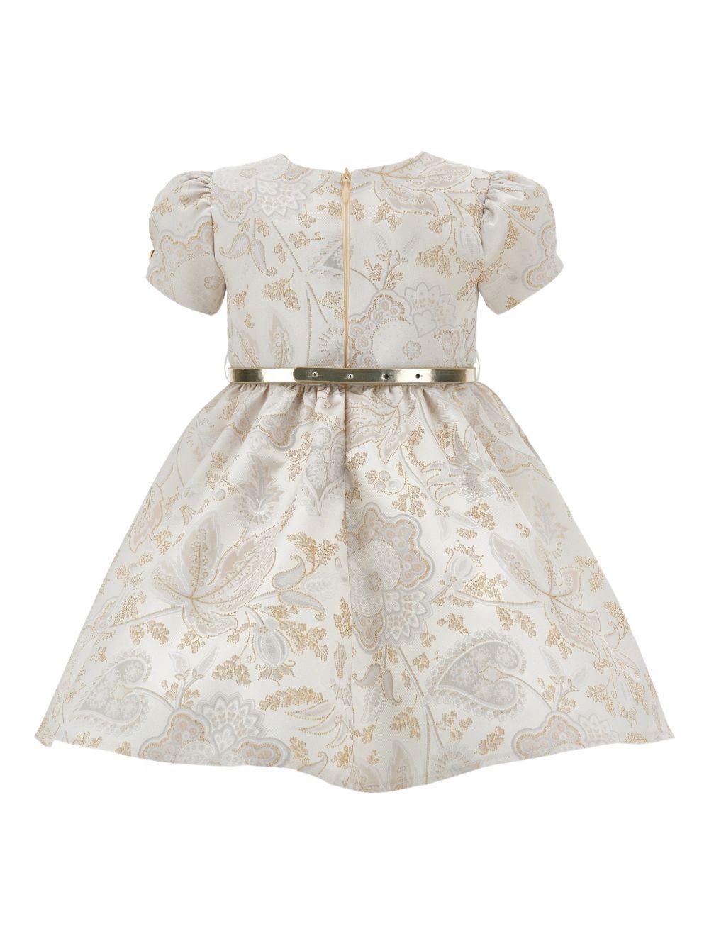 Abito per neonata Monnalisa bianco con stampa Paisley 73G906RM 7676 0170 MONNALISA KIDS