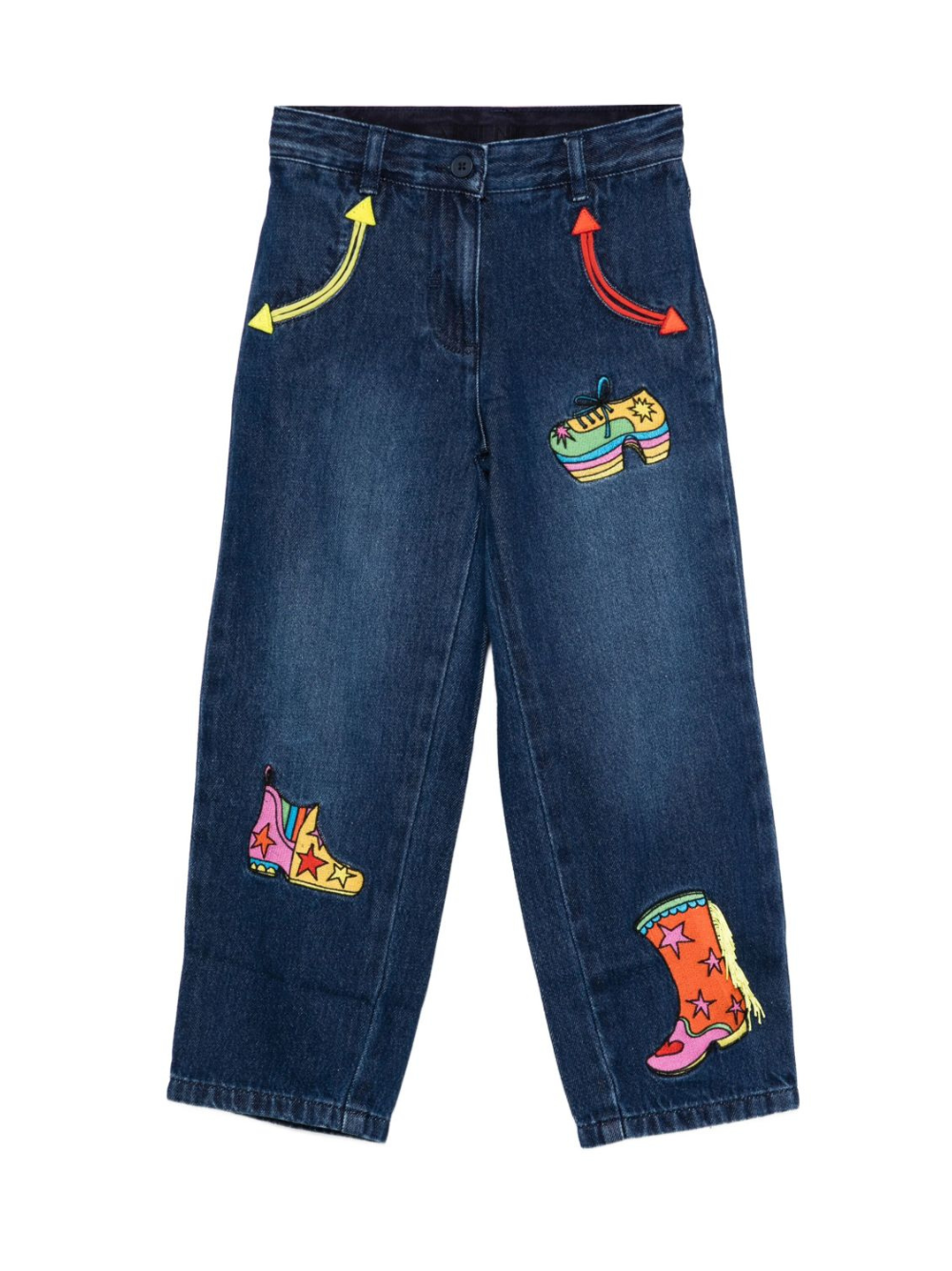Jeans per bambina Stella McCartney Kids in denim con ricami TX6B90 Z0746 635 STELLA McCARTNEY KIDS