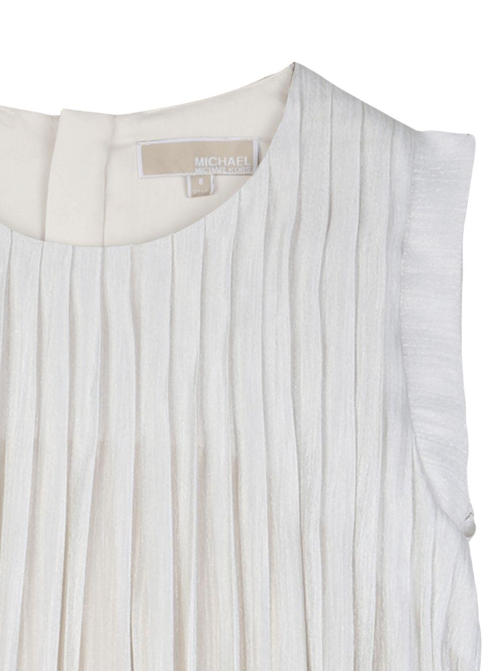 Abito per bambina Michael Kors Kids bianco plissettato R30591 Z99 MICHAEL KORS KIDS