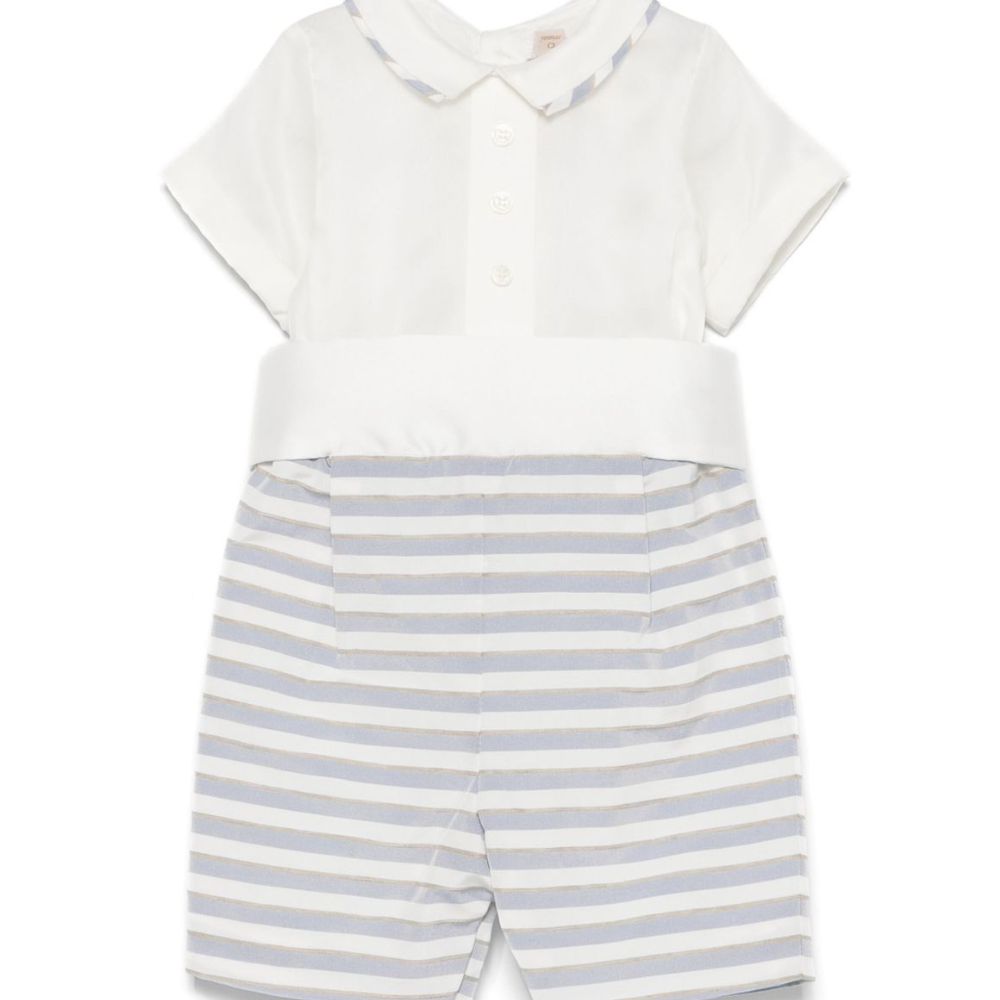 Tutina per neonato La Stupenderia bianco con inserti CBPG51 S11 LA STUPENDERIA
