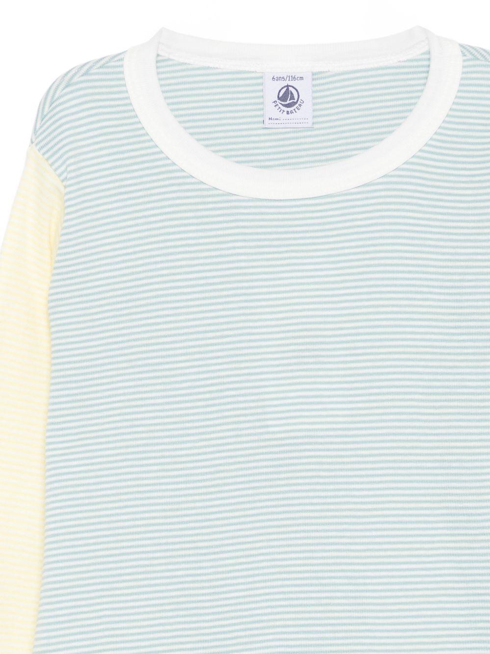 Pigiama per bambini Petit Bateau multicolore a righe A0F8W 01 PETIT BATEAU KIDS