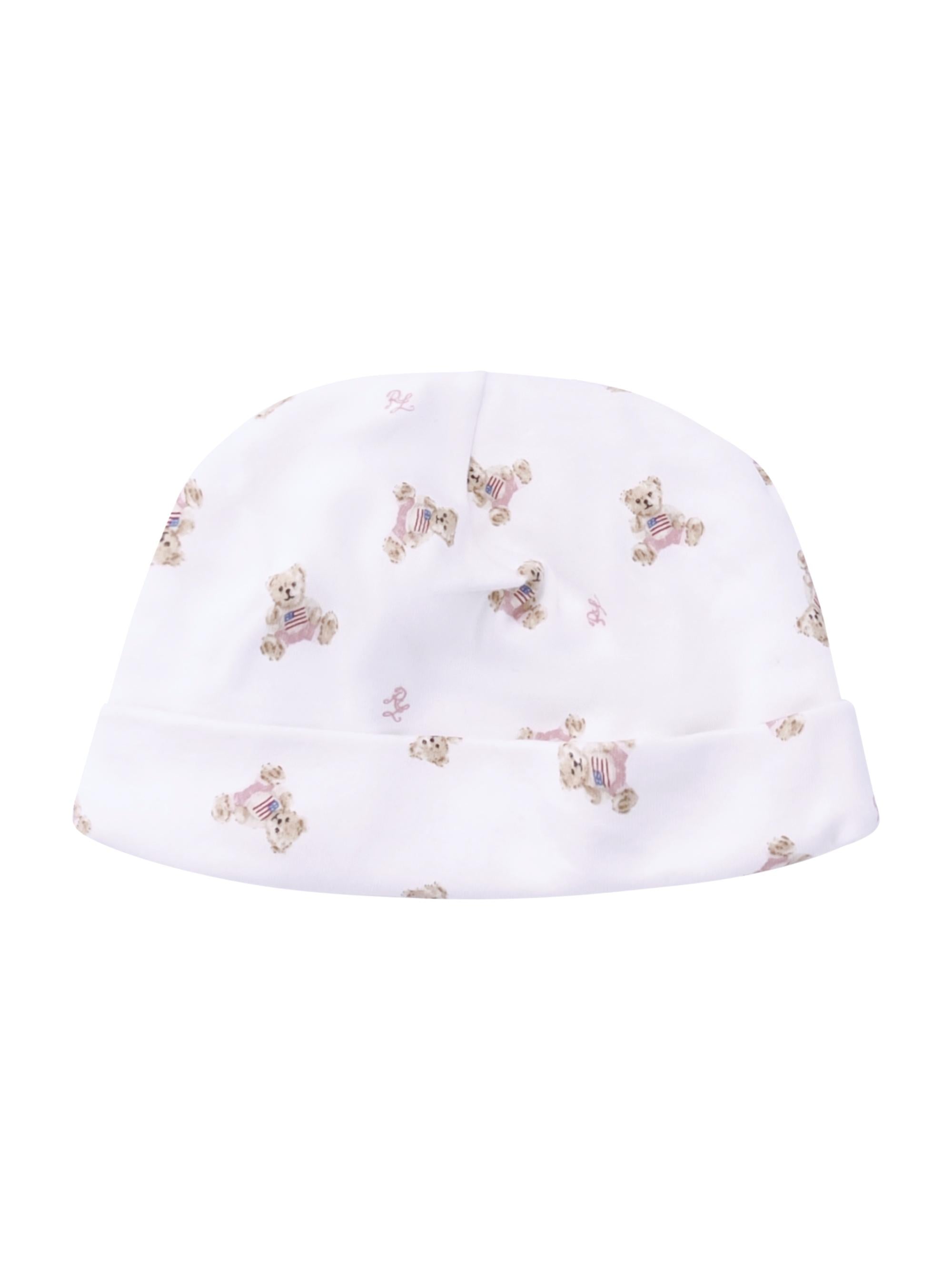 Set tutina cappellino e bavaglino per neonato Polo Ralph Lauren Kids bianco con motivo Polo Bear 310981226 001 Ralph Lauren kids