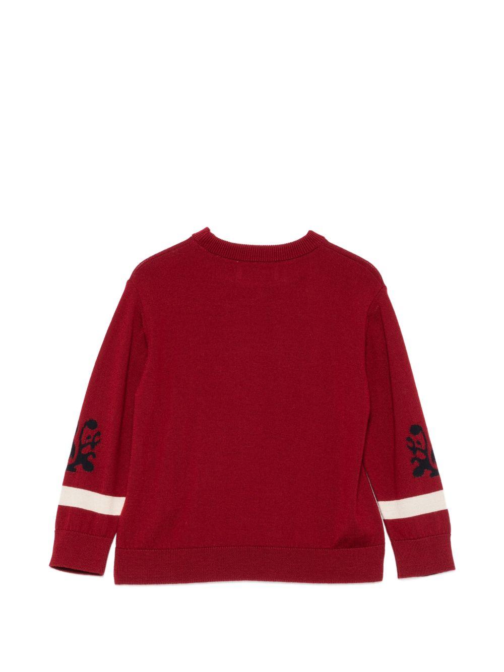 Maglione per bambino Etro Kids rosso con motivo Pegaso ricamato GZ9P00 Z4117 418 ETRO KIDS