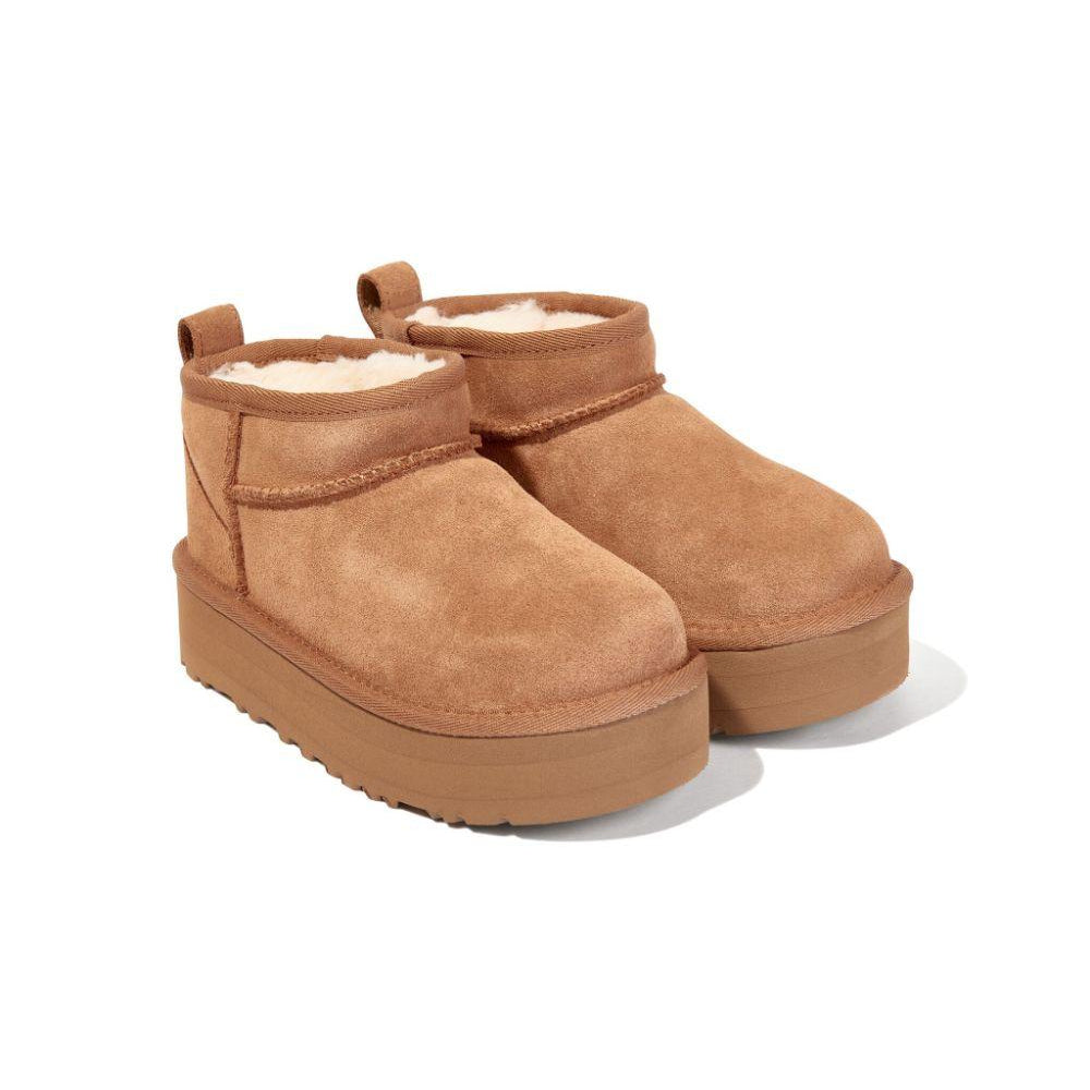 Stivali per bambina UGG Kids Classic Mini Platform marrone cammello 1157791K CHE UGG KIDS