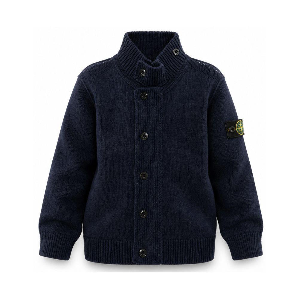 Maglione per bambino Stone Island Kids blu a collo alto L2S165100003S00M1 V0020 STONE ISLAND KIDS