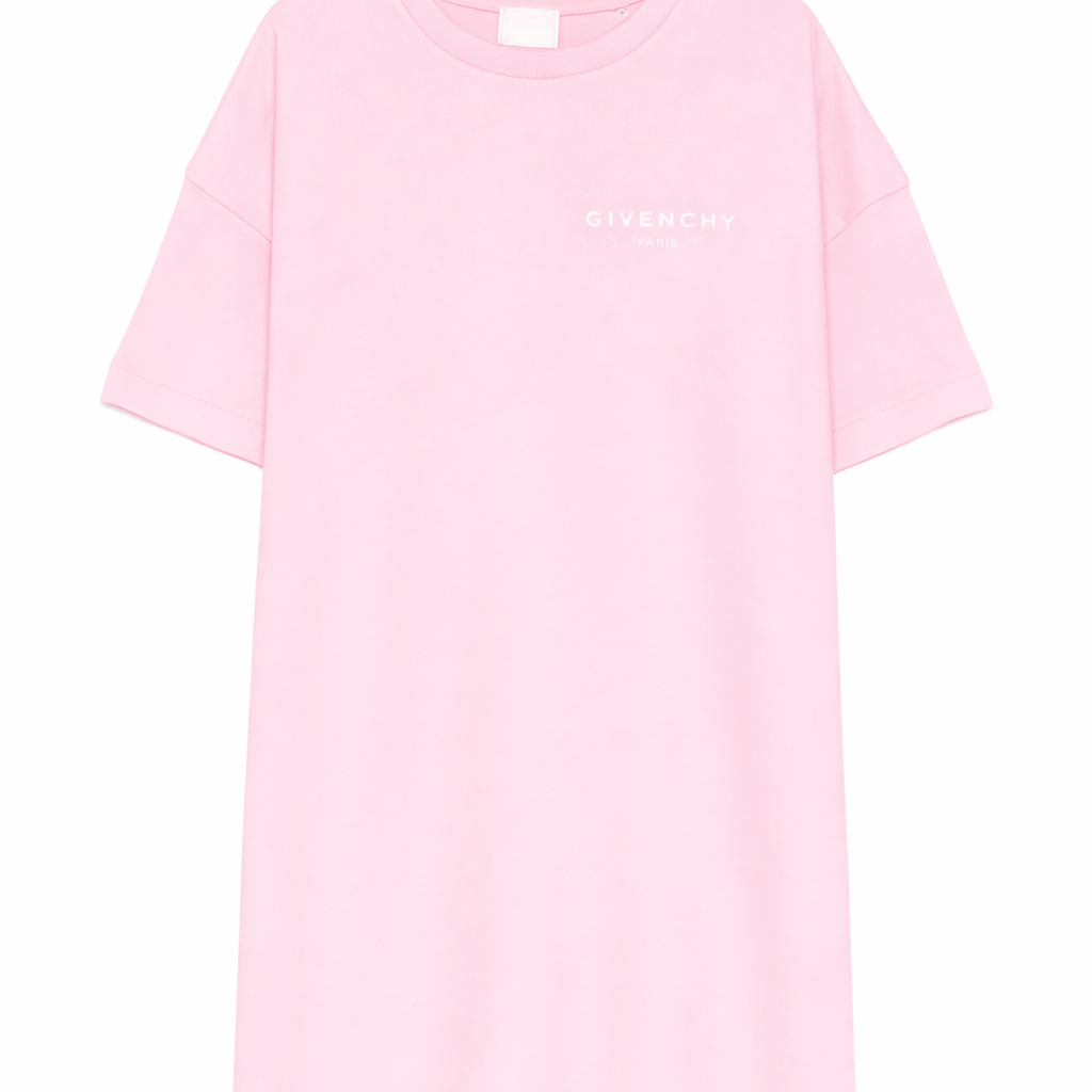 Abito per bambina Givenchy Kids rosa con logo sul davanti H31225 44Z GIVENCHY KIDS