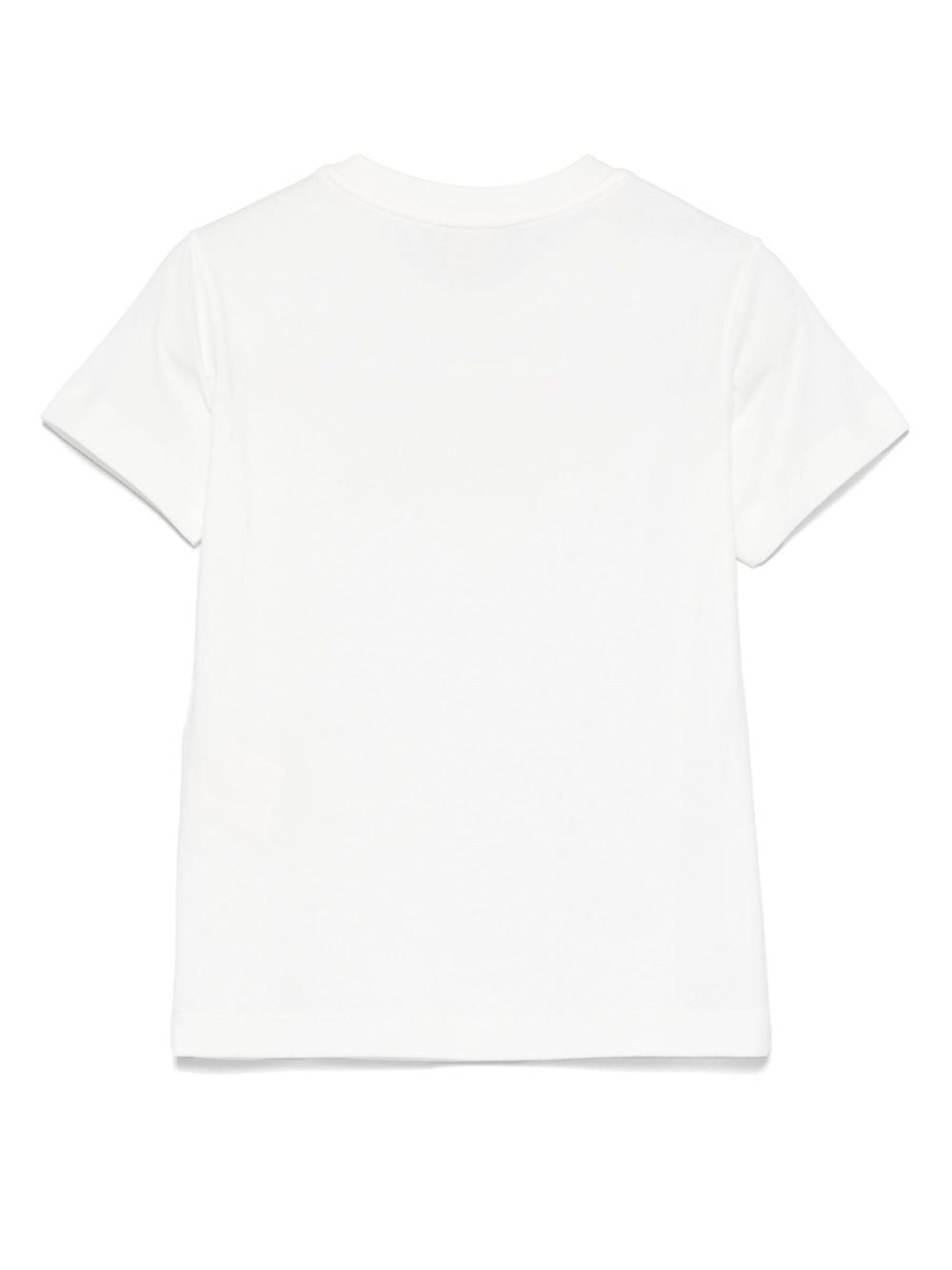T-shirt per bambina Fendi Kids bianco con logo JFI375 7AJ F1SP9 FENDI KIDS