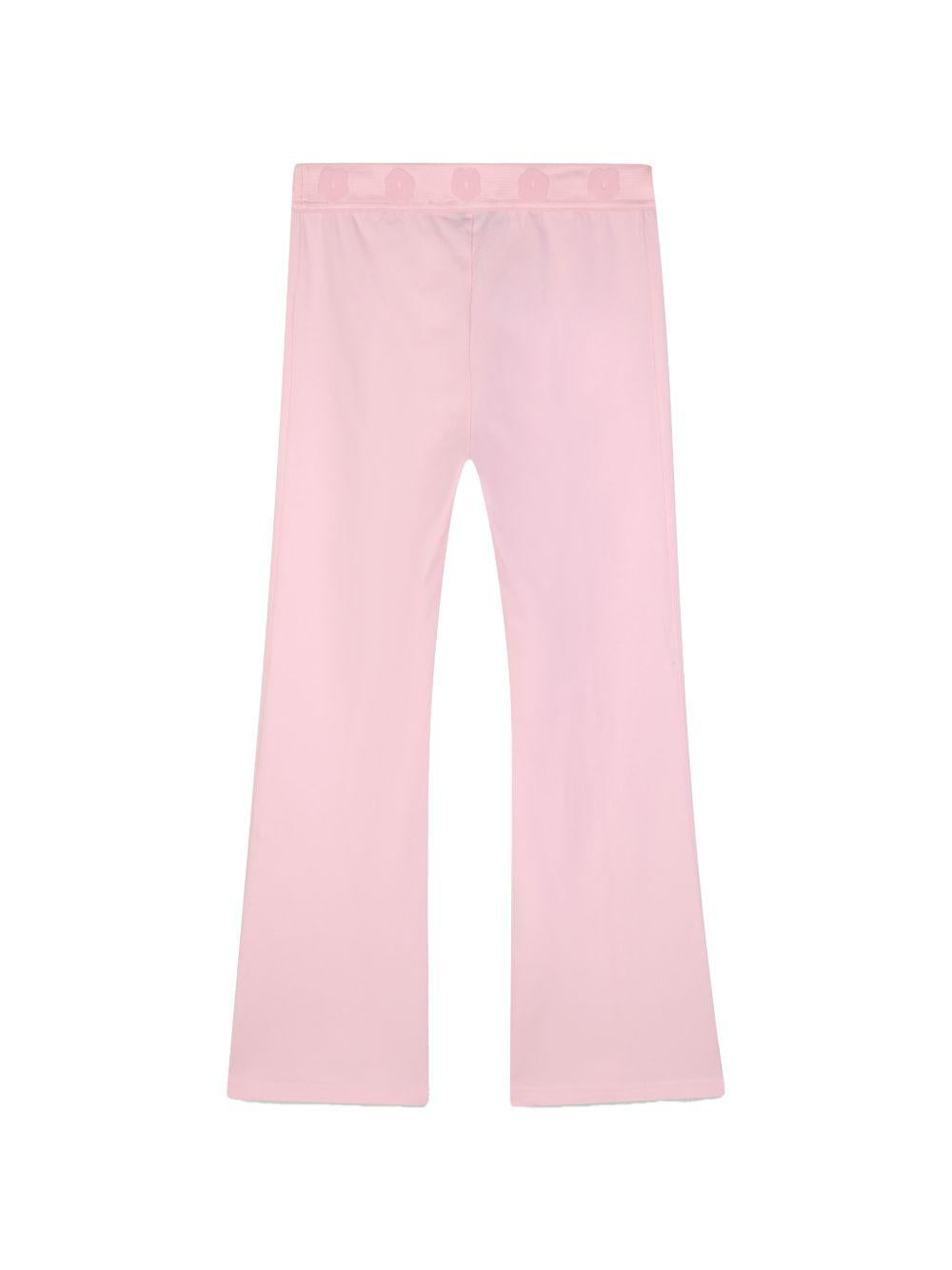 Pantaloni svasati per bambina Kenzo Kids rosa con applicazione Boke Flower K62187 44F KENZO KIDS