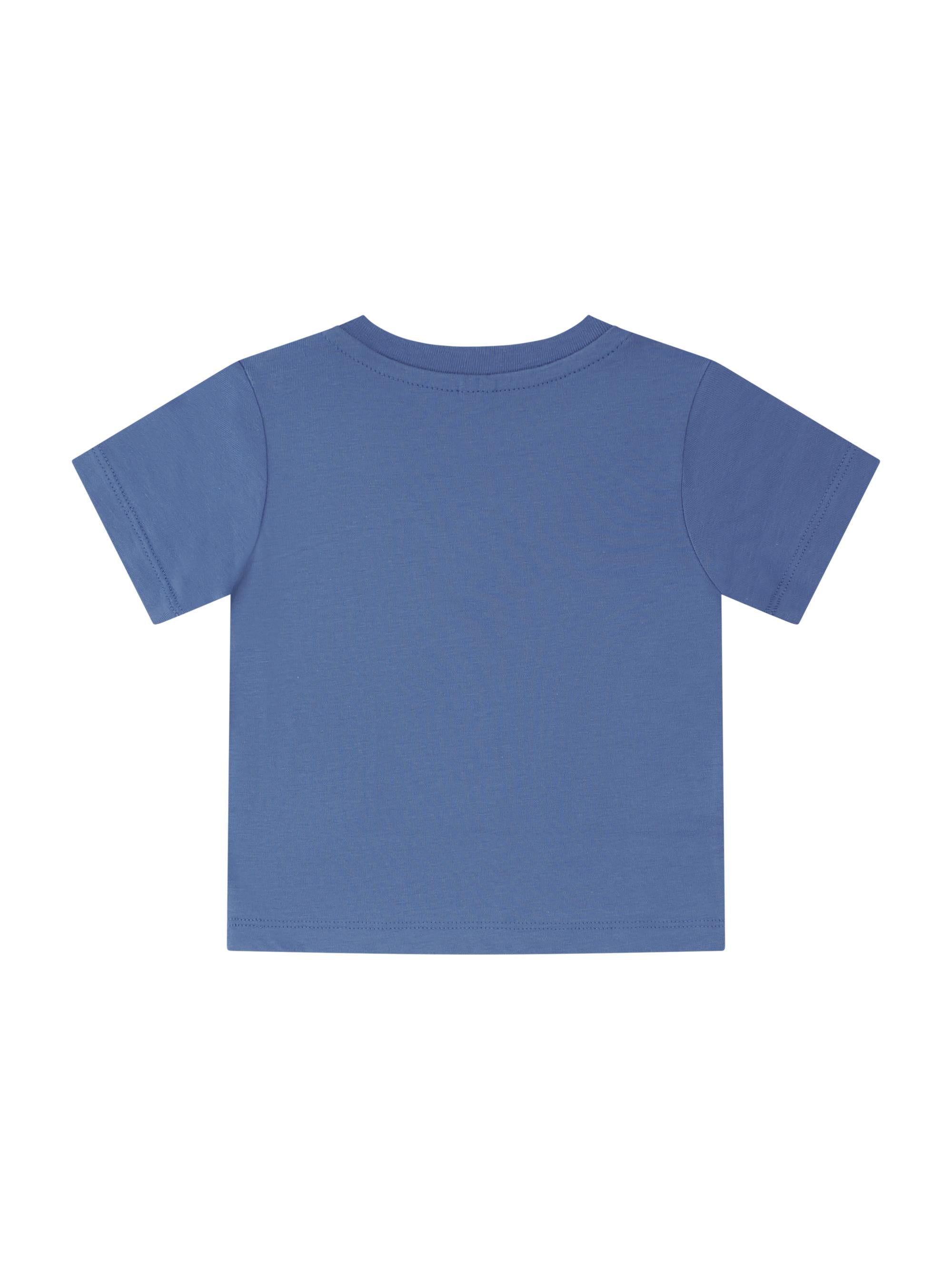 T-shirt per neonato Stella McCartney Kids blu con stampa palline da tennis e basket TY8620 Z0434 61D STELLA McCARTNEY KIDS
