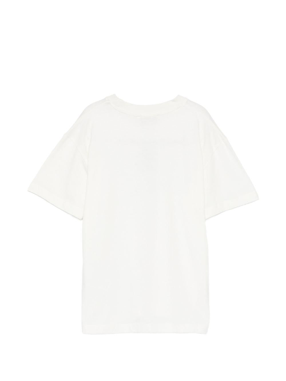 T-shirt per bambina Roberto Cavalli Kids bianca con stampa logo sul davanti CGP26126TS WHITE ROBERTO CAVALLI KIDS