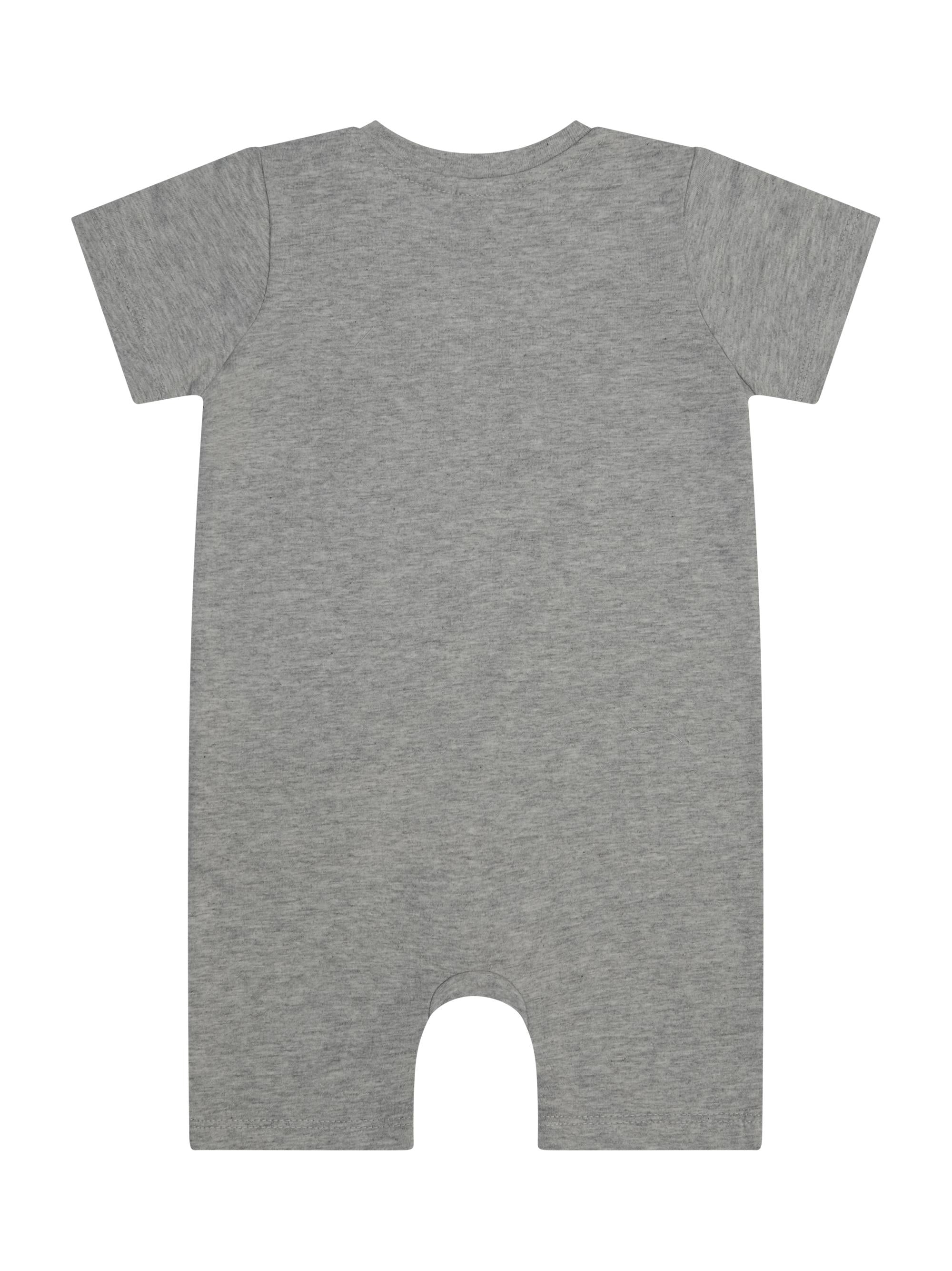 Tutina per neonato Stella McCartney Kids grigia con stampa tamburo sul davanti TYA511 Z0434 807 STELLA McCARTNEY KIDS
