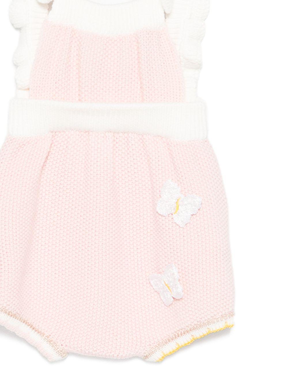 Tutina per neonata Gensami rosa con ruches OVERSHORT-BUTTERFLY-CO PINK/OFF WHITE GENSAMI KIDS
