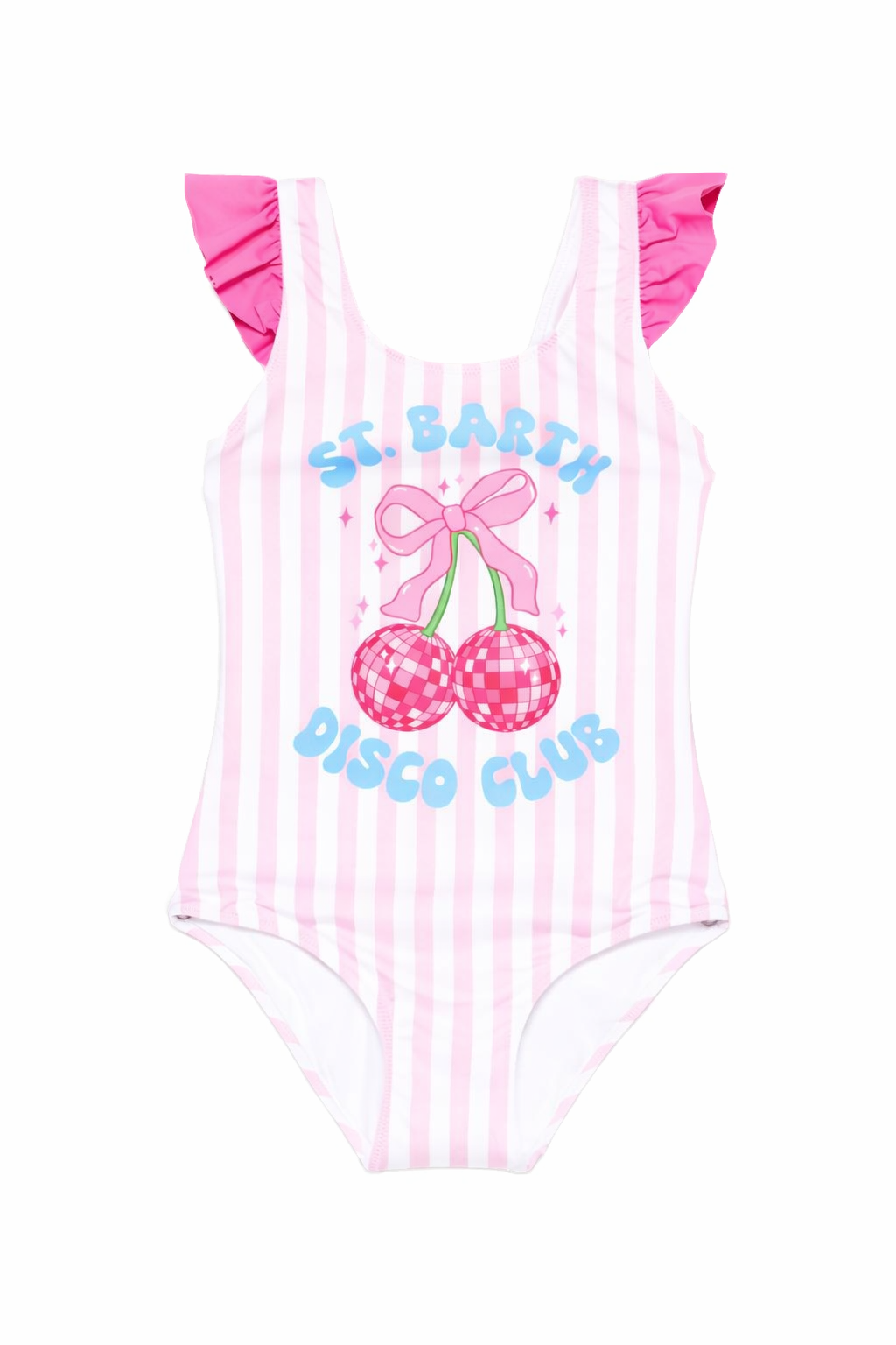 Costume intero Carol per bambina MC2 Saint Barth Kids rosa con ruches CARO001 00567L MC2 ST. BARTH KIDS