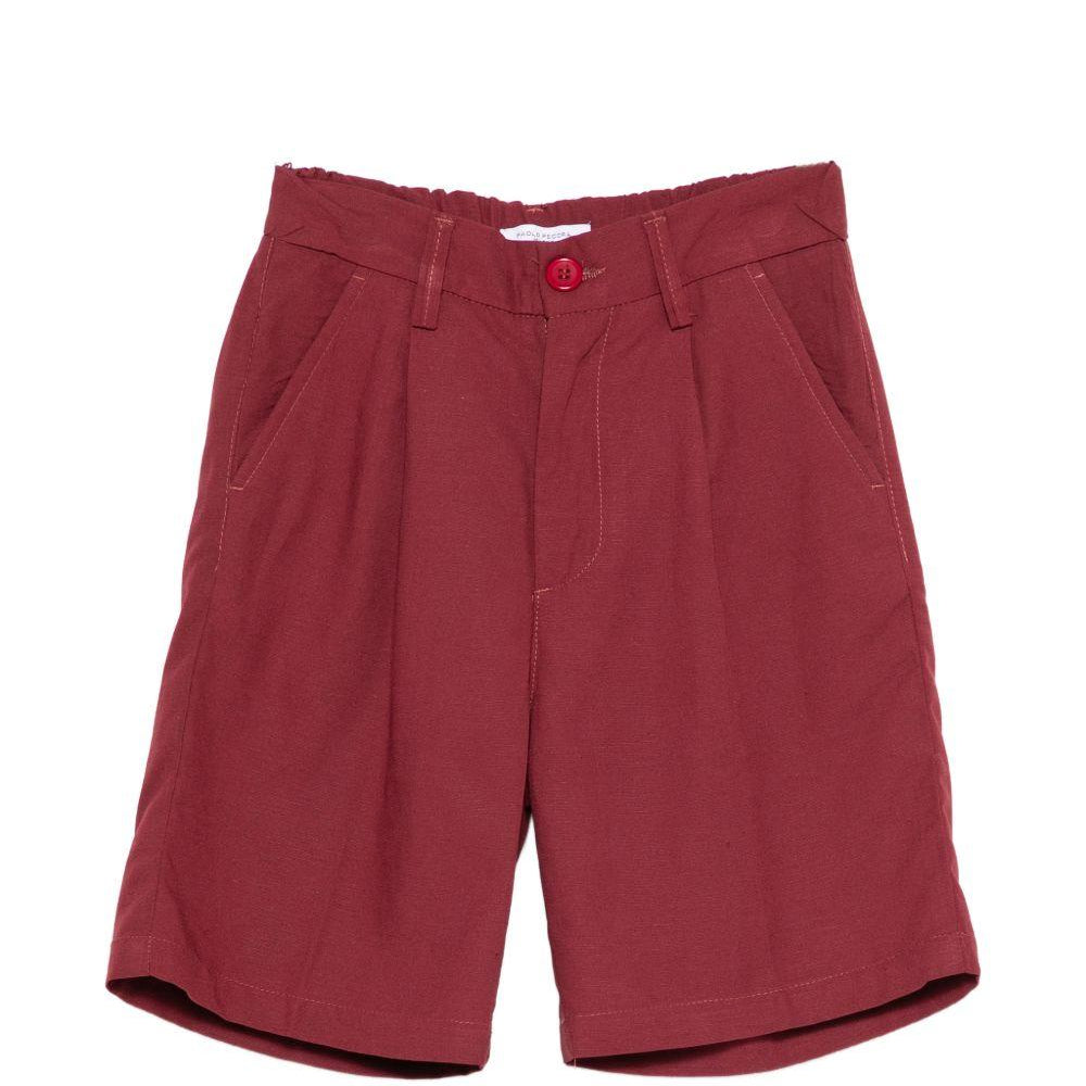 Bermuda per bambino Paolo Pecora Kids rosso con pieghe PP4382 CHERRY PAOLO PECORA KIDS