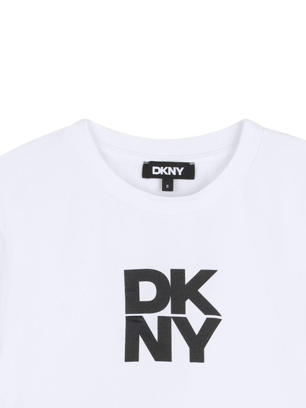 Tuta sportiva per bambina Dkny Kids bianco con stampa D62569 N50 DKNY KIDS