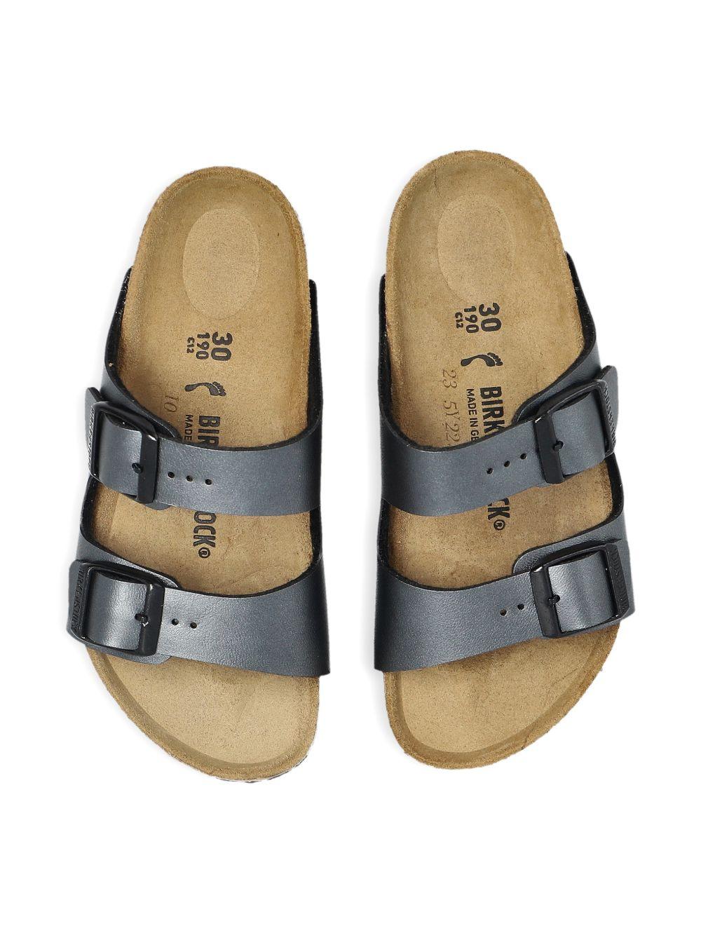 Ciabatte Arizona per bambini Birkenstock Kids grigio con doppia fibbia 1031690 BLACK BIRKENSTOCK KIDS
