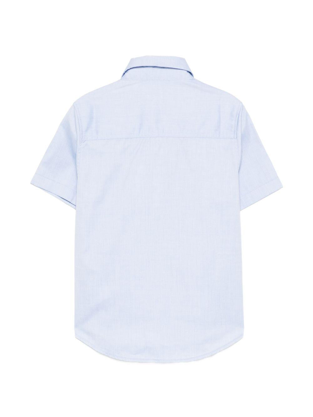 Camicia per bambino Boss Kidswear azzurro con maniche corte J53160 77D BOSS KIDS