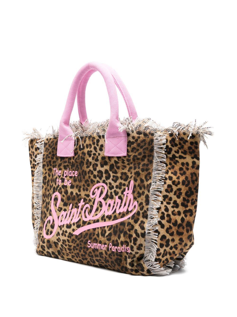 Borsa Vanity MC2 Saint Barth animalier con manici rosa VANI001 02591L MC2 ST. BARTH