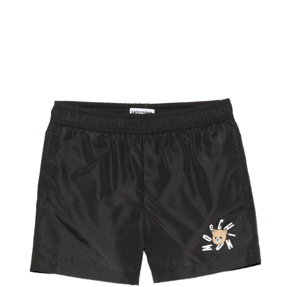 Costume per bambino Moschino Kids nero con logo sul davanti HUL01LLKA02 60100 MOSCHINO KIDS
