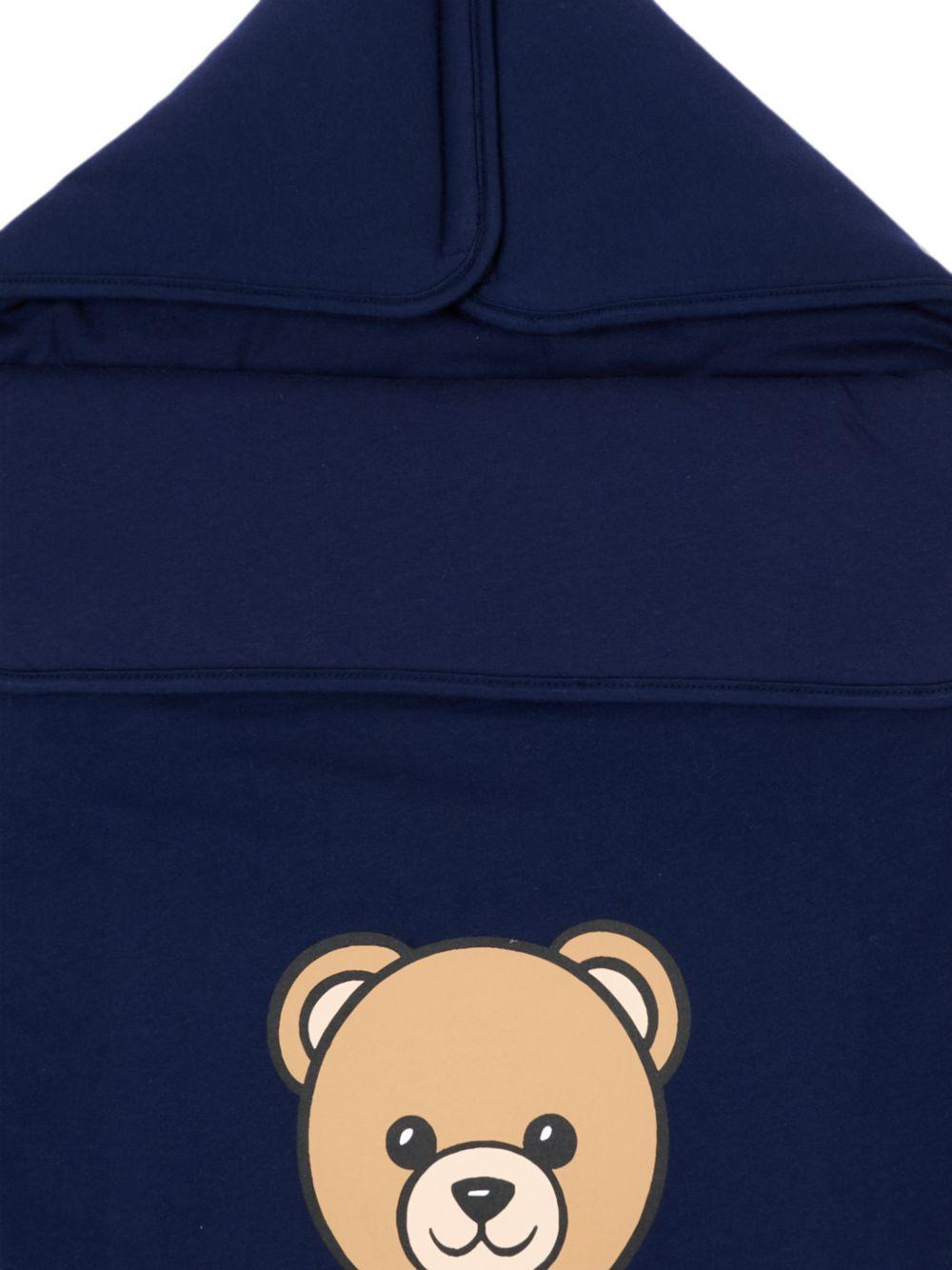 Sacco nanna per neonati Moschino Kids blu con motivo Teddy Bear MUE00WLCA40 40016 MOSCHINO KIDS