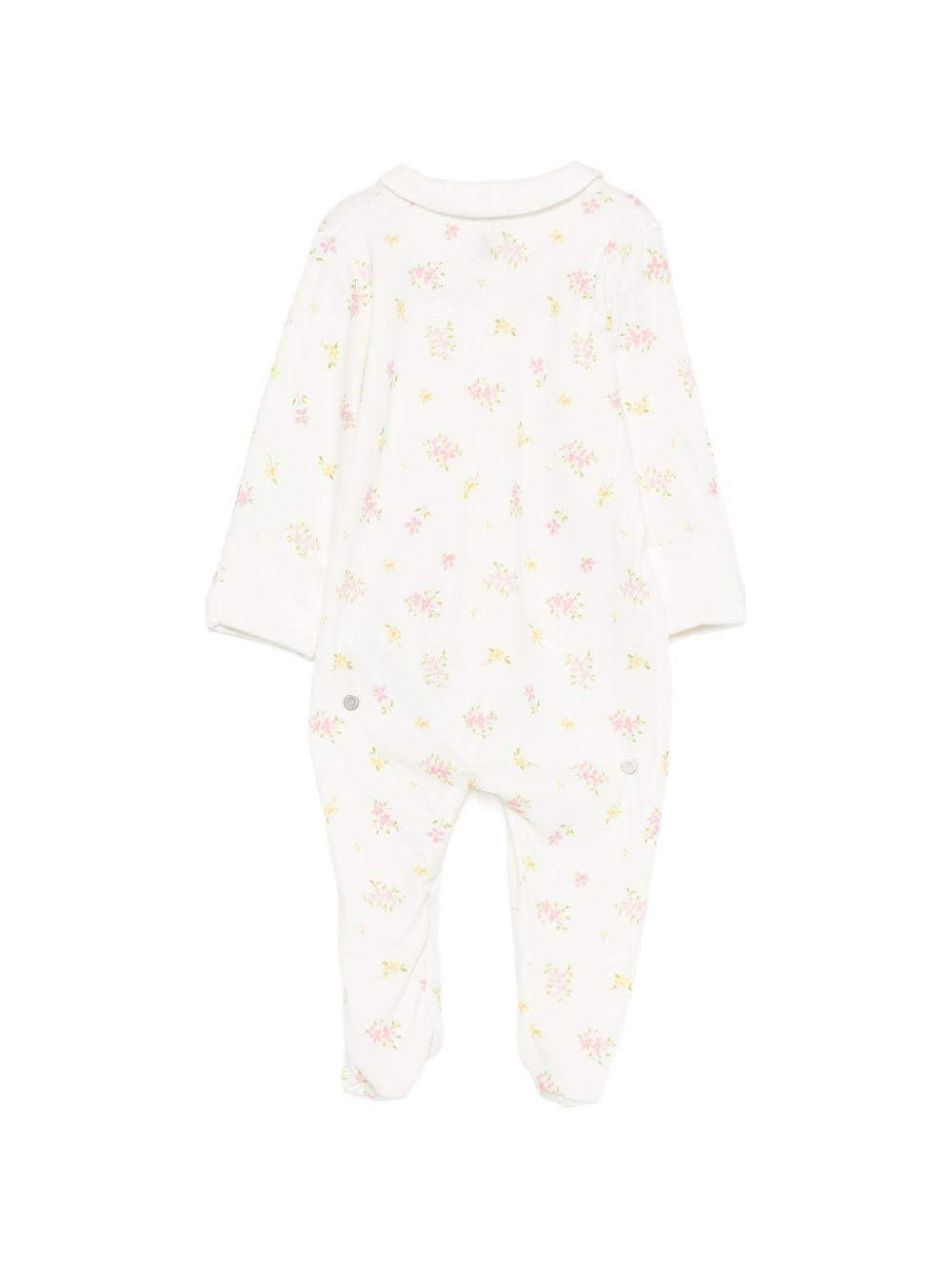 Tutina per neonata Petit Bateau bianca con stampa floreale A0FH1 01 PETIT BATEAU