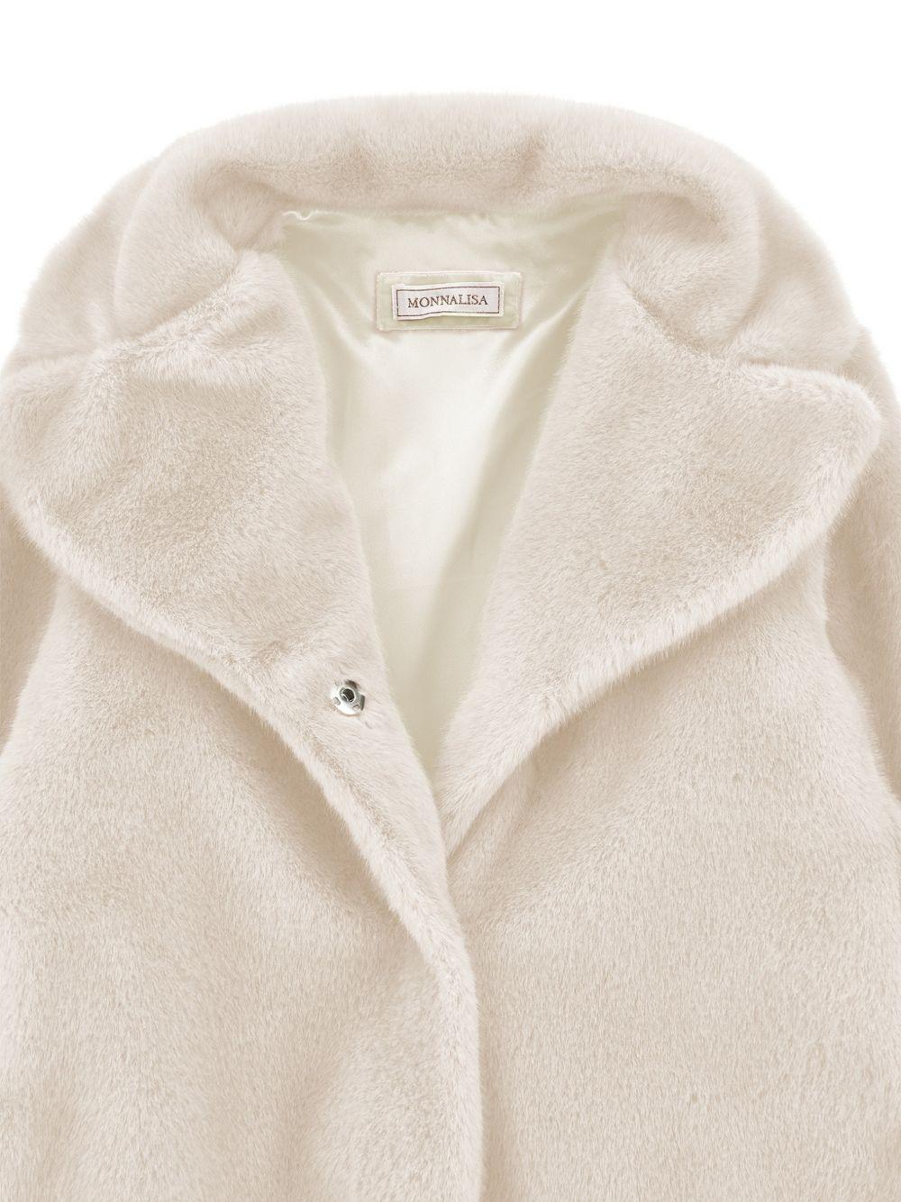Cappotto per bambina Monnalisa Kids biege con colletto 17H109 8034 0001 MONNALISA KIDS