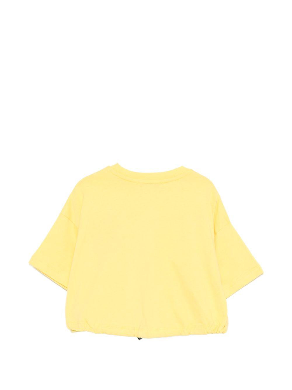 T-shirt per bambina MSGM Kids gialla con orlo con coulisse S6MSJGTH106 MS009 MSGM KIDS
