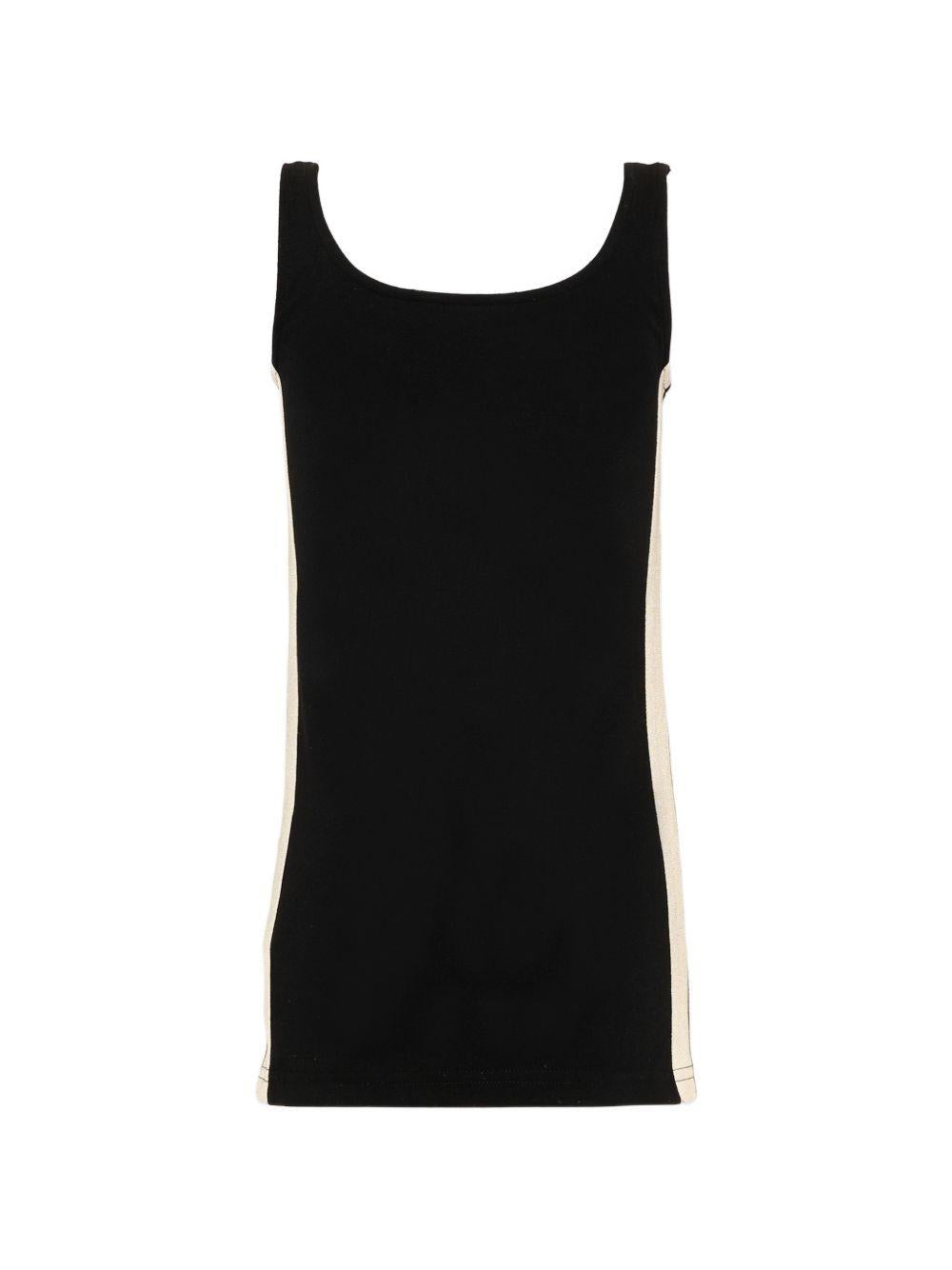 Abito per bambina Palm Angels Kids nero con logo sul davanti PGCM009S26FLE001 110 PALM ANGELS KIDS