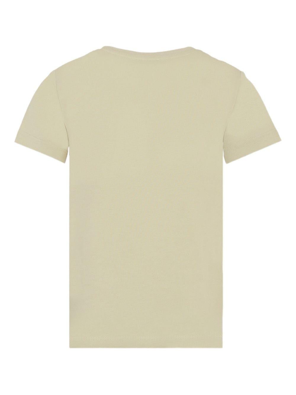 T-shirt per bambino John Richmond Junior beige con girocollo RBA25009TS GREY AGATE JOHN RICHMOND JUNIOR