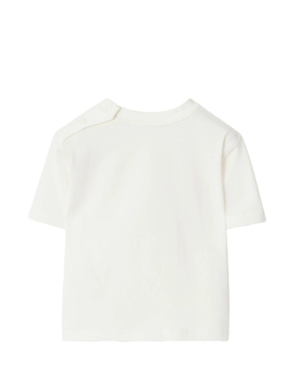 T-shirt per neonato Burberry Kids bianca con stampa grafica 8121289 A2014 BURBERRY KIDS
