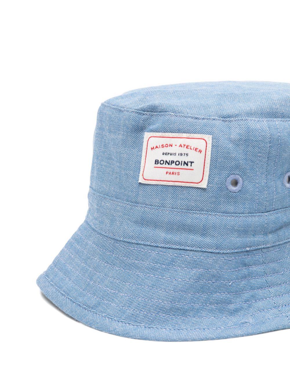 Cappello per neonato Bonpoint azzurro con logo S06ZACW00001 015 BONPOINT KIDS