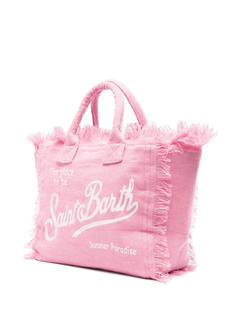 Borsa tote Colette MC2 Saint Barth rosa con stampa logo COL0018 00142L MC2 ST. BARTH