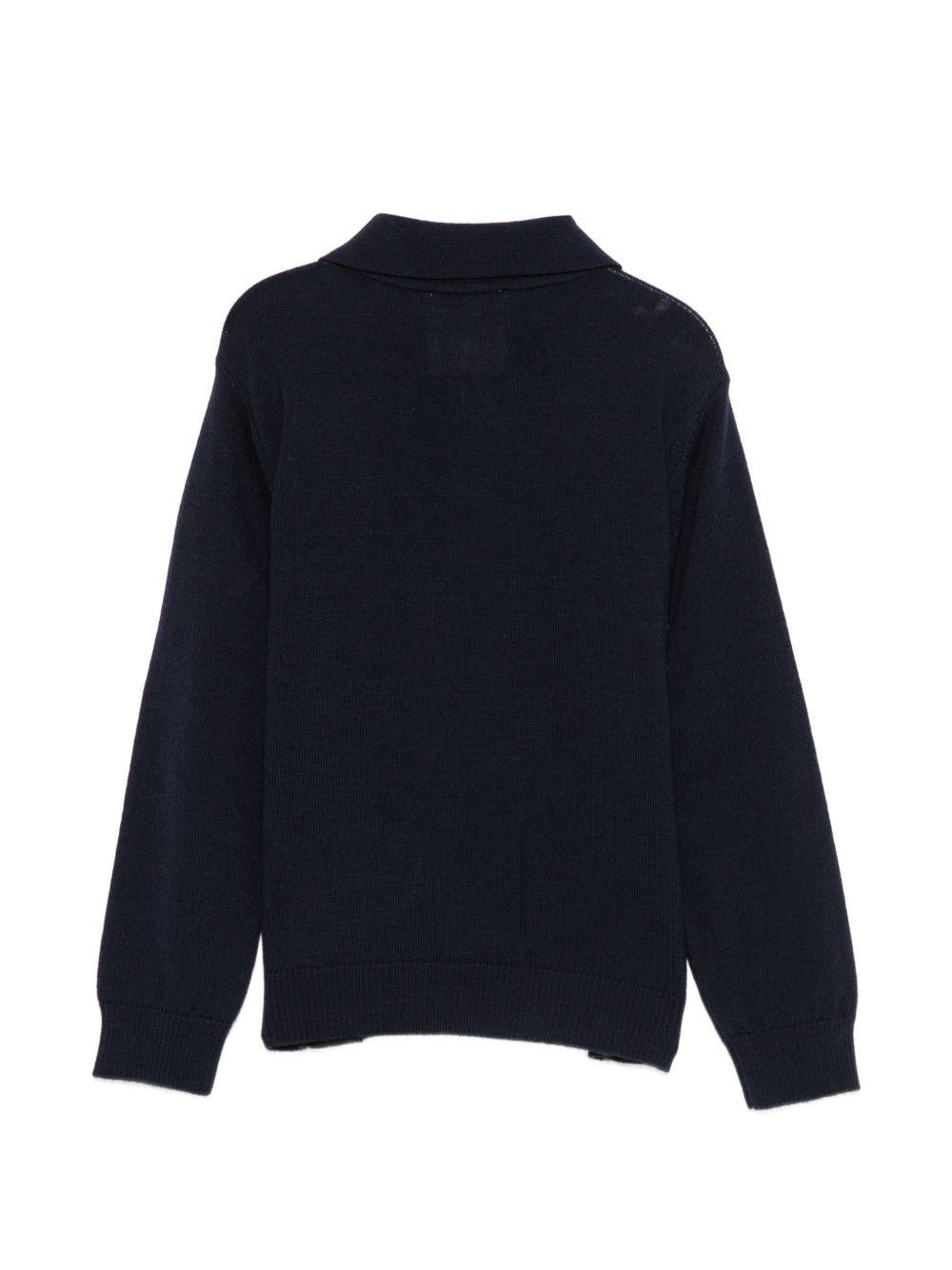 Maglione per bambino Douuod Kids blu con colletto stile polo DZ9P20 Z4117 620 DOUUOD KIDS