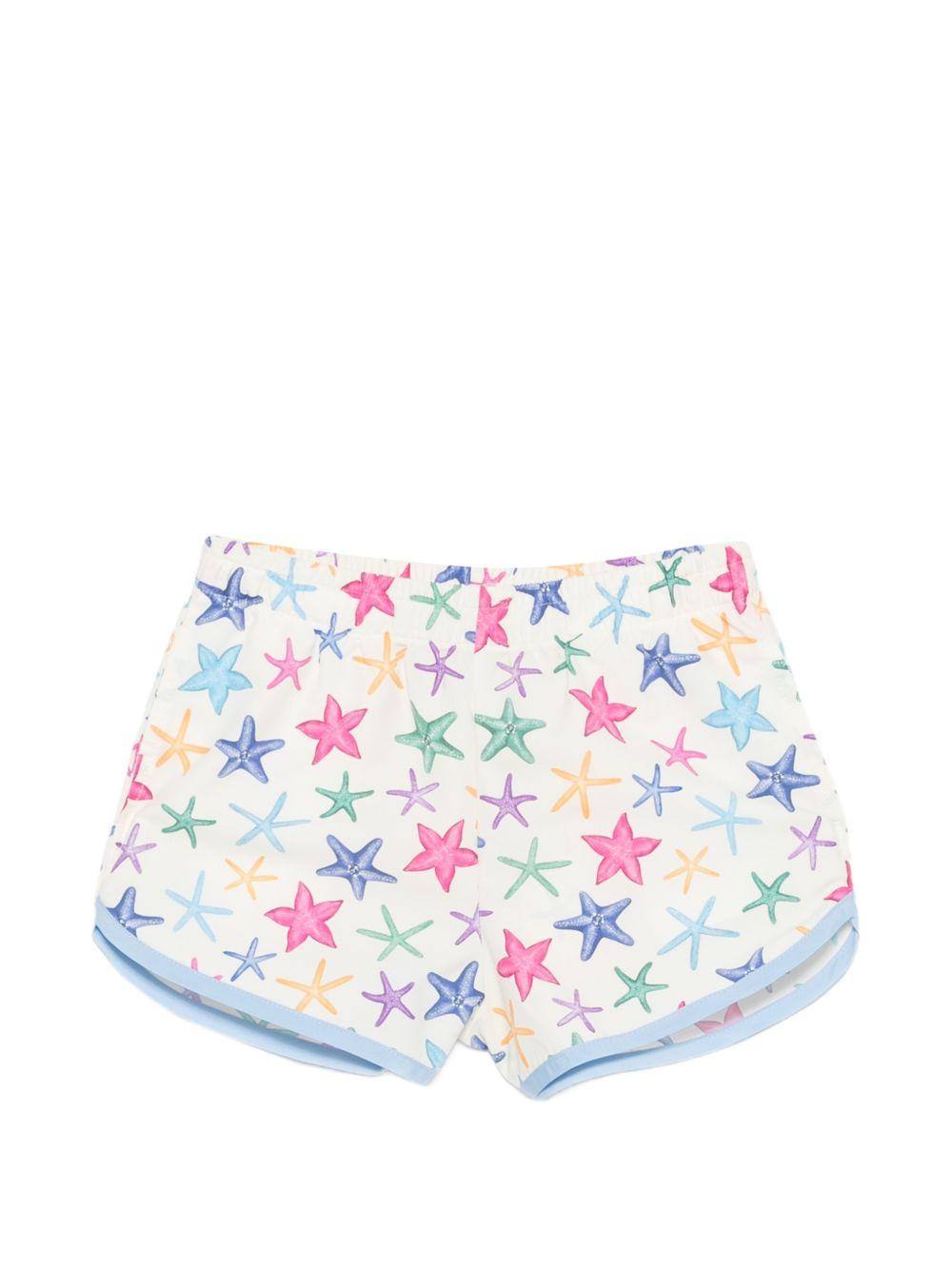 Costume Francie String per bambina MC2 Saint Barth Kids con stampa stelle marine all-over FRC0002 00578L MC2 ST. BARTH KIDS