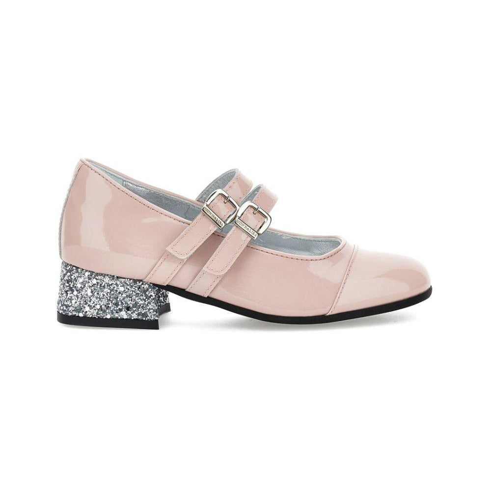 Ballerine per bambina Monnalisa Kids rosa con tacco largo con glitter 87H000 8770 0091 MONNALISA KIDS