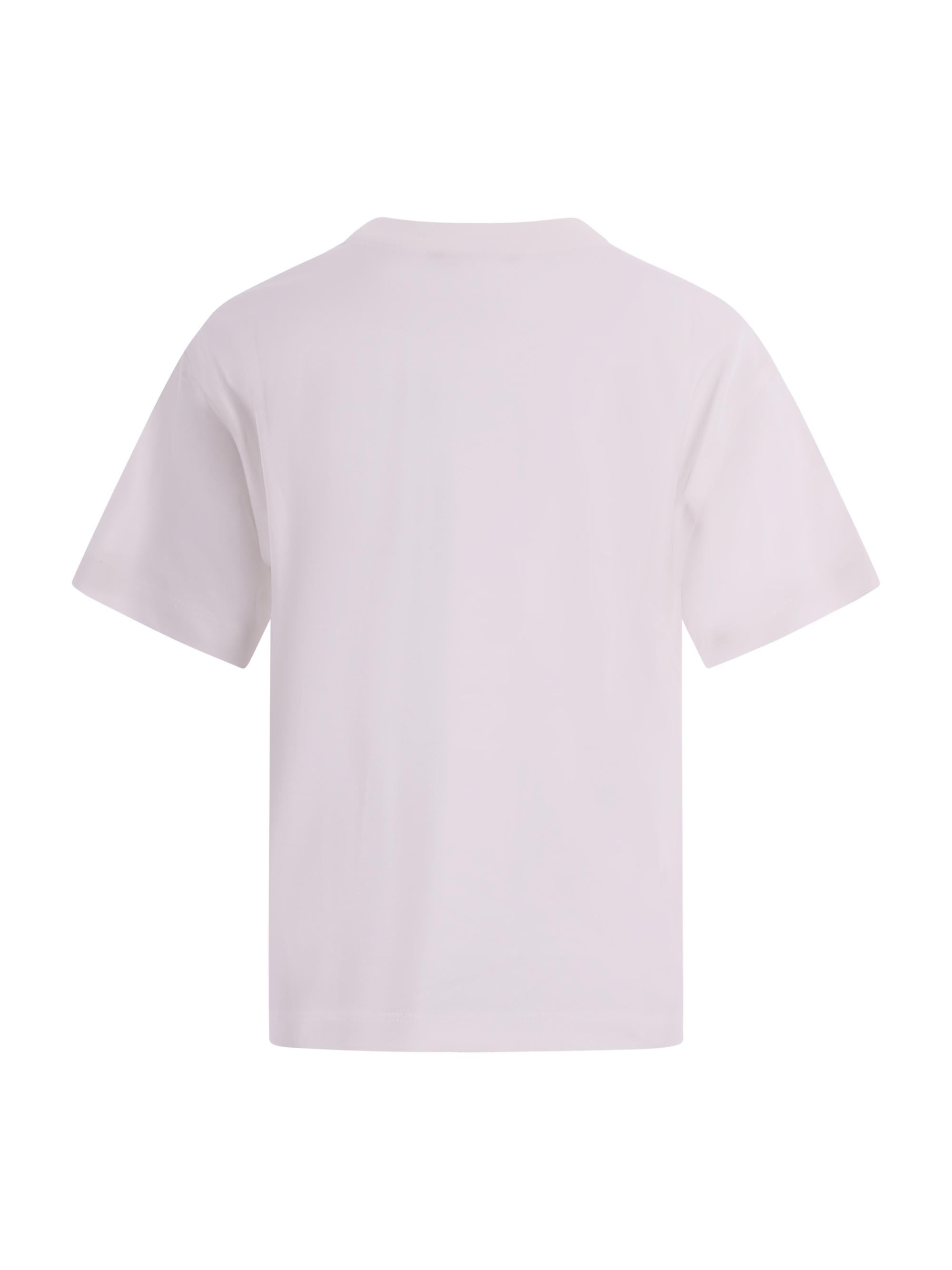 T-shirt per bambino Emporio Armani Kids bianca con logo sul davanti EB000948 AF14503 U0003 EMPORIO ARMANI KIDS