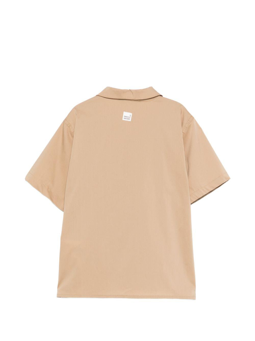 Camicia per bambino Paolo Pecora Kids beige con taschino anteriore PP4332 KEIGE PAOLO PECORA KIDS