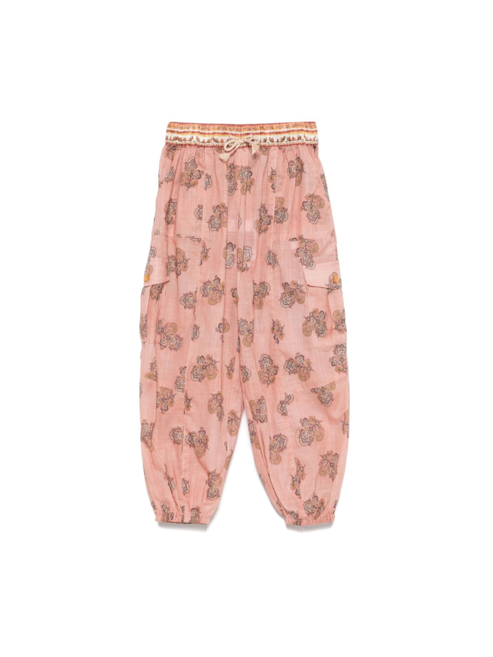 Pantaloni elasticizzati per bambina ZIMMERMANN Kids rosa con stampa floreale 0659PR S253 ZIMMERMANN KIDS