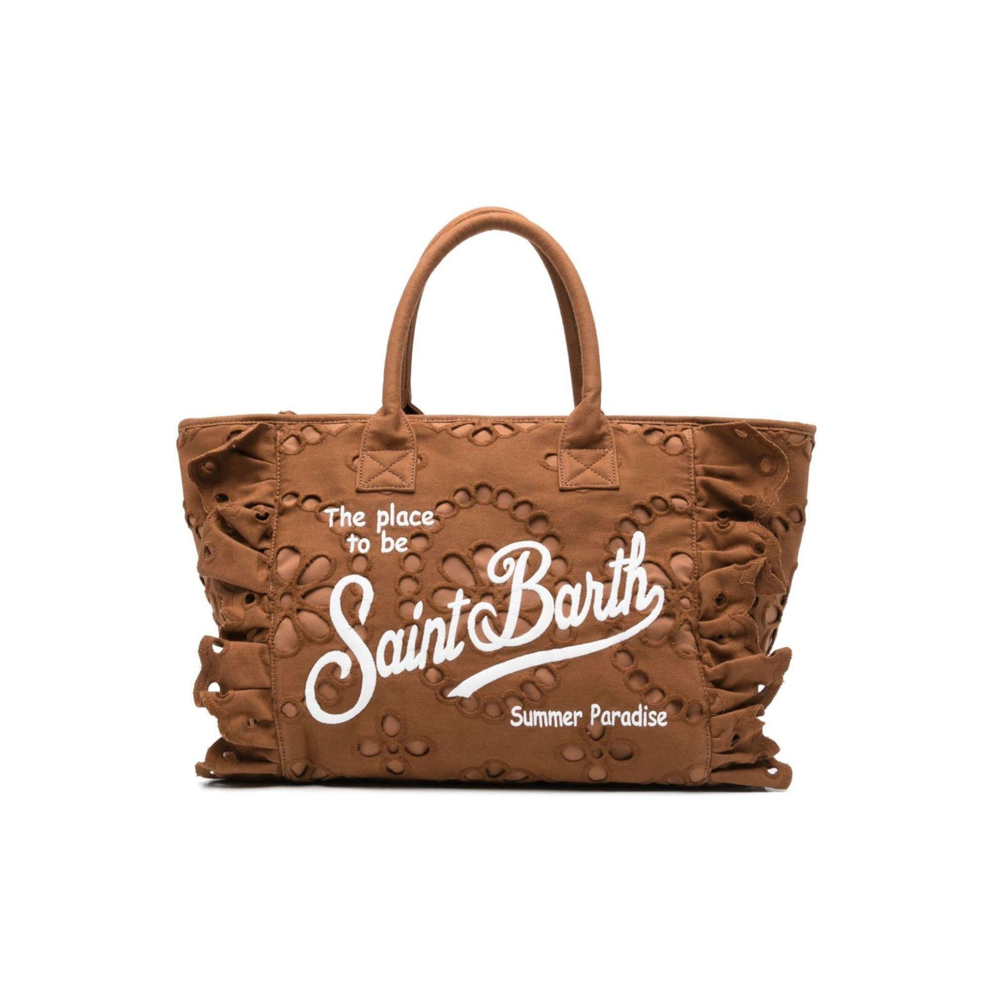Borsa Vanity MC2 Saint Barth marrone in pizzo sangallo VANI0029 09058L MC2 ST. BARTH KIDS