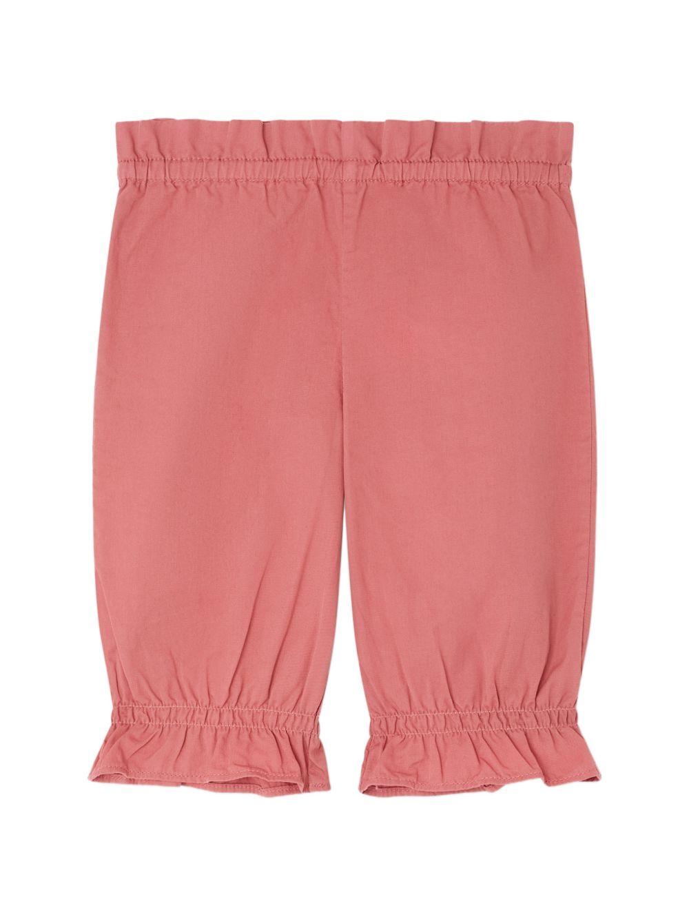 Pantaloni per neonata Bonpoint rosa con dettagli con ruches S06XPAW00003 053A BONPOINT