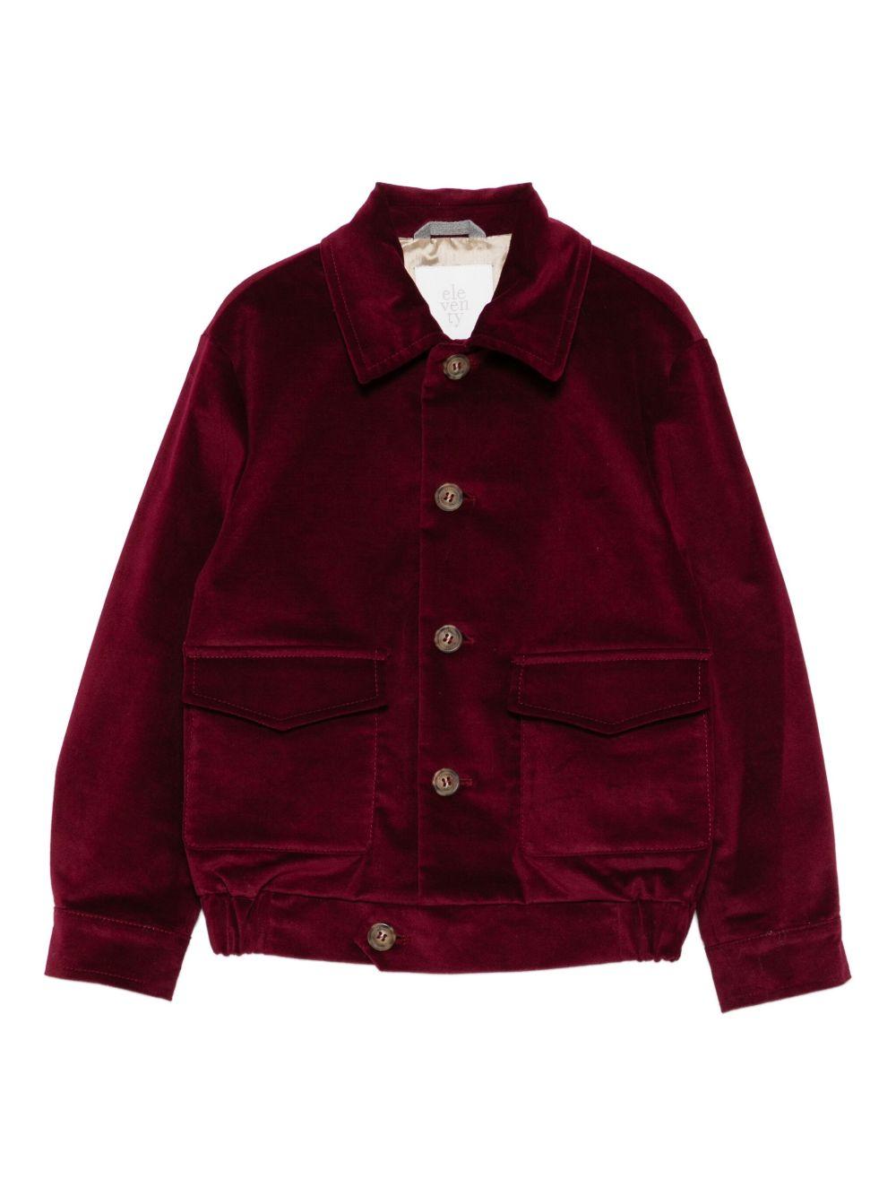 Giacca per bambino Eleventy Kids rosso con bottoni EX2P57 V0163 530 ELEVENTY KIDS