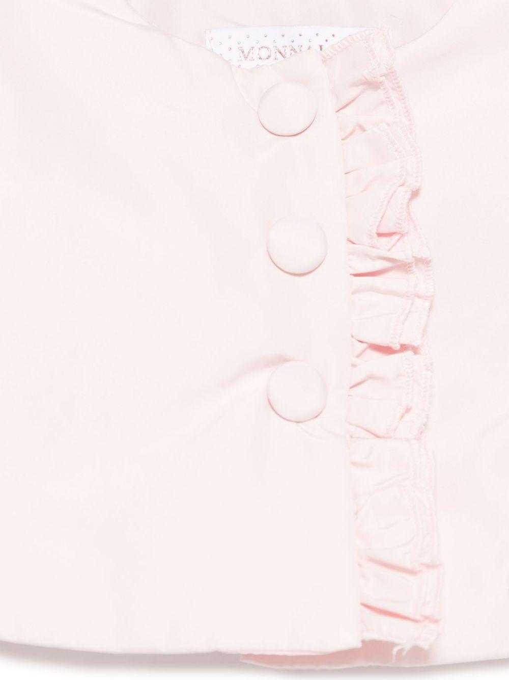 Giacca per neonata Monnalisa rosa con ruches 73E100 5407 0091 MONNALISA