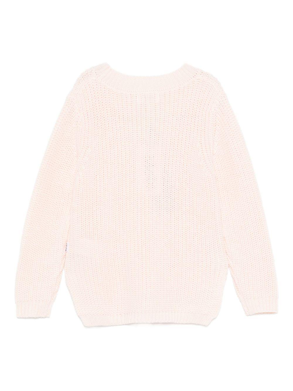 Maglione per bambina Molo rosa a maglia testurizzata 2W25K201 5503 MOLO