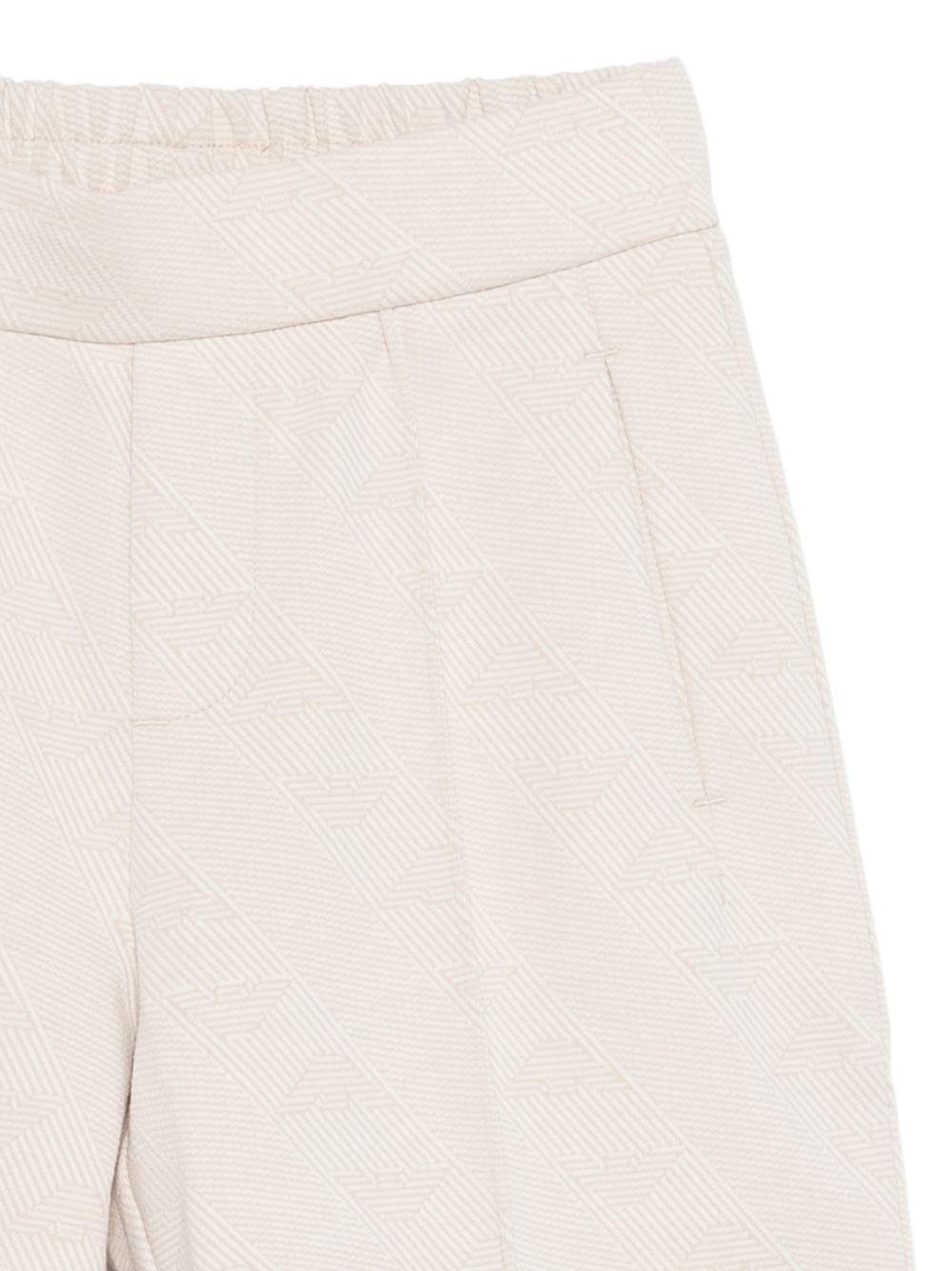 Set t-shirt e shorts per bambino Emporio Armani Kids beige con applicazione logo sul davanti EB001621 AF13715 M1399 EMPORIO ARMANI KIDS