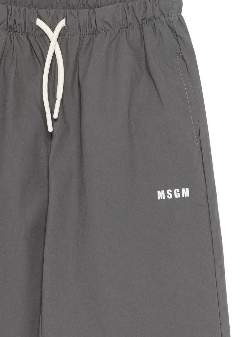 Pantaloni sportivi per bambino MSGM Kids grigi con logo sul davanti S6MSJUPA162 103 MSGM KIDS