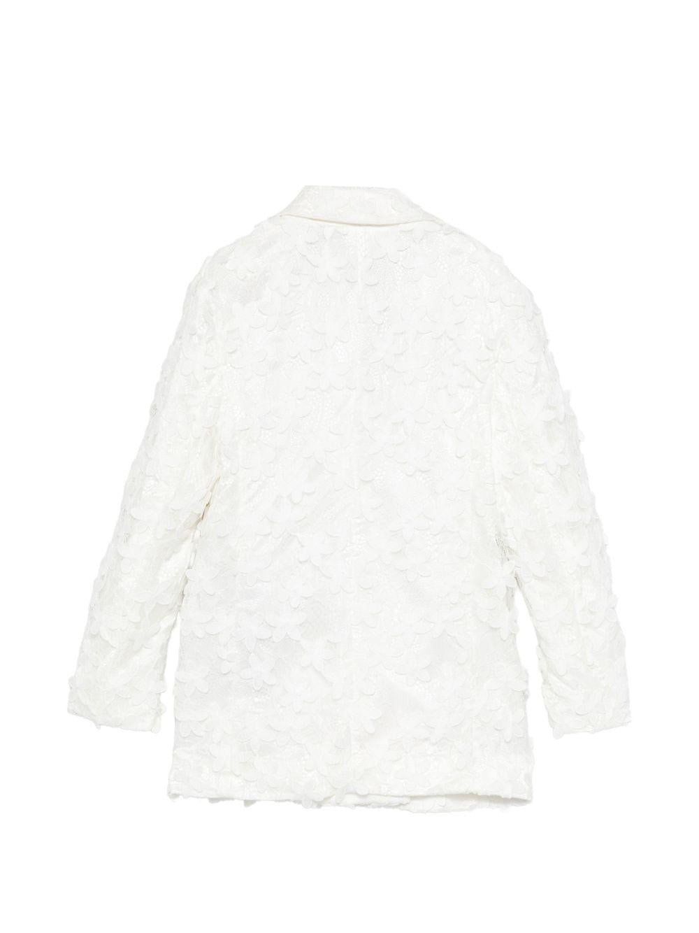 Blazer per bambina Balmain Kids bianco con chiusura a doppiopetto BY2A74 U0263 100 BALMAIN KIDS