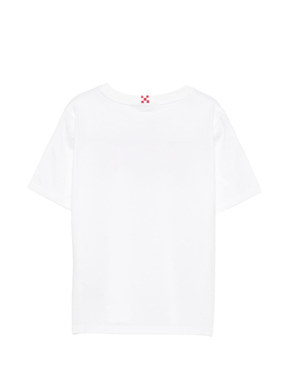 T-shirt per bambino MC2 Saint Barth Kids bianca con stampa grafica logo DNV0001 02355L MC2 ST. BARTH KIDS